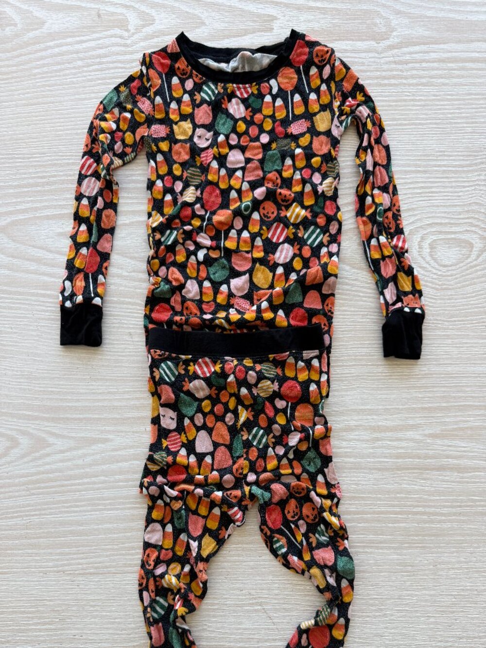 RARE Little Sleepies 4T Halloween Candy Print Bamboo Pajama Set